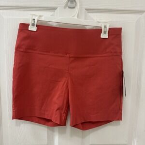 DFA New York Women's Pull On Elastic Top Shorts Size 6 Salmon Orange NWT